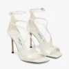 Azia 95 Latte Patent Leather Sandals