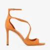 Azia 95 Sunset Orange Suede Sandals
