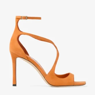 Azia 95 Sunset Orange Suede Sandals