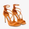 Azia 95 Sunset Orange Suede Sandals