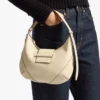 Bar Hobo Small Buttermilk Biker Leather Shoulder Bag
