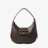 Bar Hobo Small Chocolate Biker Leather Shoulder Bag