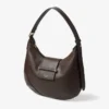 Bar Hobo Small Chocolate Biker Leather Shoulder Bag
