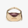 Bar Hobo Small Gold Vintage Metallic Leather Shoulder Bag