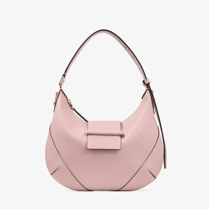 Bar Hobo Small Rose Biker Leather Shoulder Bag