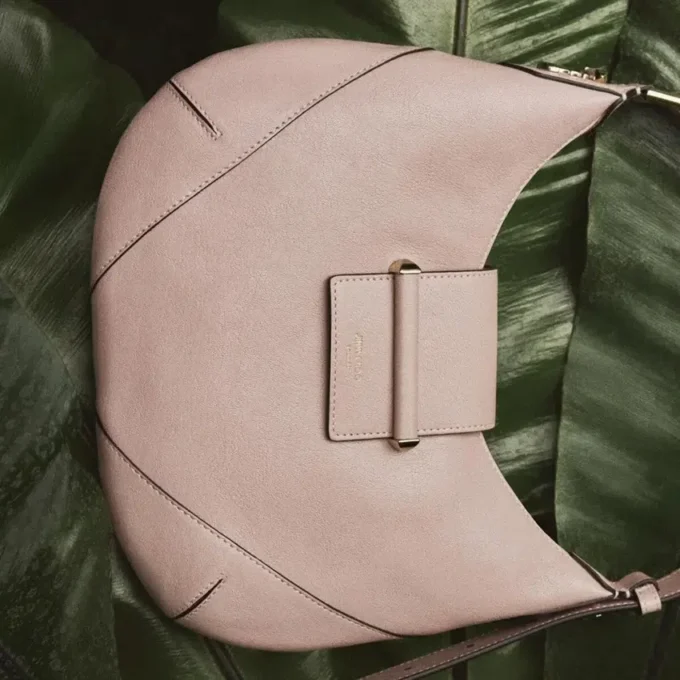 Bar Hobo Small Rose Biker Leather Shoulder Bag