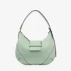 Bar Hobo Small Verde Biker Leather Shoulder Bag