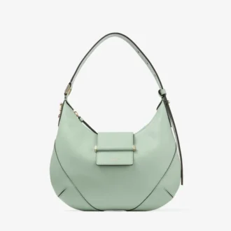 Bar Hobo Small Verde Biker Leather Shoulder Bag