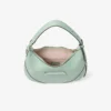 Bar Hobo Small Verde Biker Leather Shoulder Bag