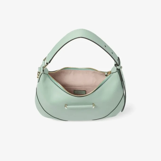 Bar Hobo Small Verde Biker Leather Shoulder Bag