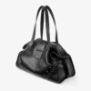 Bar Holdall Large Black Soft Grained Calf Skin Tote Bag with Textured Stars