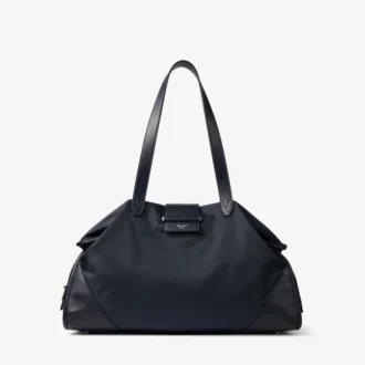 Bar Holdall Large Marine Nylon Holdall with Smooth Calf Leather Trim