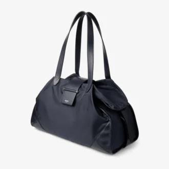Bar Holdall Large Marine Nylon Holdall with Smooth Calf Leather Trim