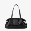 Bar Holdall Medium Black Biker Leather Holdall Bag