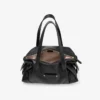 Bar Holdall Medium Black Biker Leather Holdall Bag