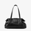 Bar Holdall Medium Black Biker Leather Holdall Bag