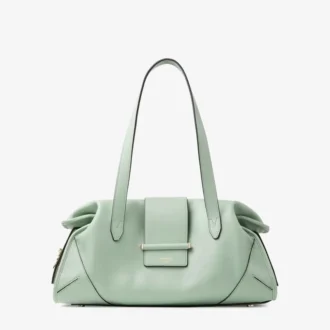 Bar Holdall Medium Verde Biker Leather Holdall Bag