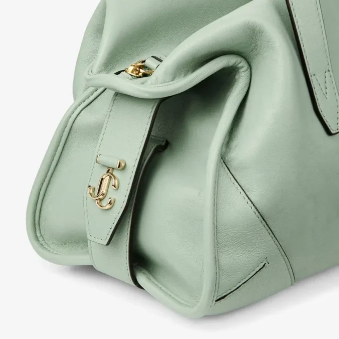 Bar Holdall Medium Verde Biker Leather Holdall Bag