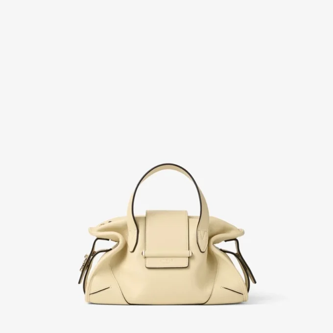 Bar Holdall Small Buttermilk Biker Leather Holdall Bag