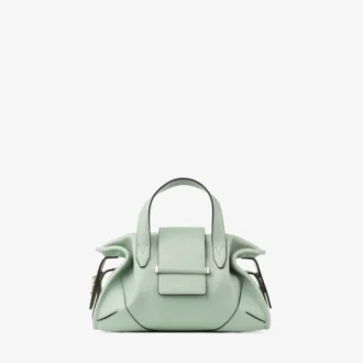 Bar Holdall Small Verde Biker Leather Holdall Bag