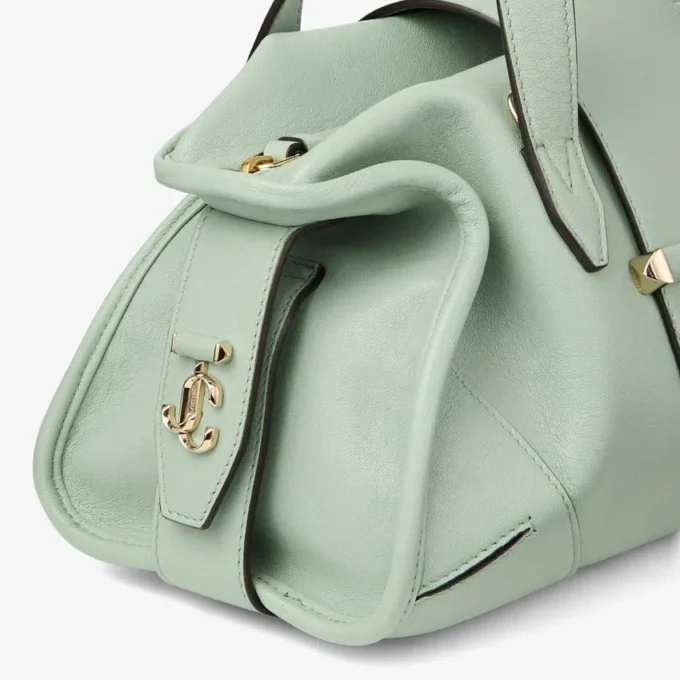 Bar Holdall Small Verde Biker Leather Holdall Bag