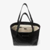 Bar Vertical Tote Medium Black Soft Grained Calf Skin Tote Bag with Textured Stars