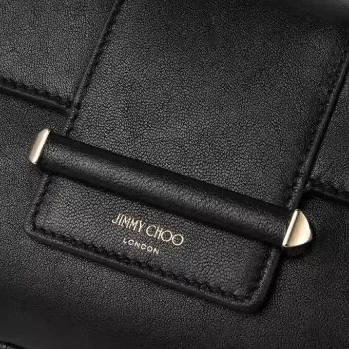 Bar Wallet with Chain Black Biker Leather Shoulder Bag
