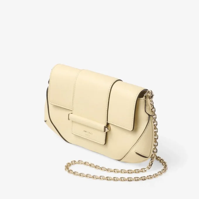 Bar Wallet with Chain Buttermilk Biker Leather Shoulder Bag