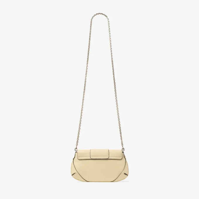 Bar Wallet with Chain Buttermilk Biker Leather Shoulder Bag