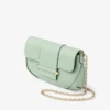 Bar Wallet with Chain Verde Biker Leather Wallet with Chain
