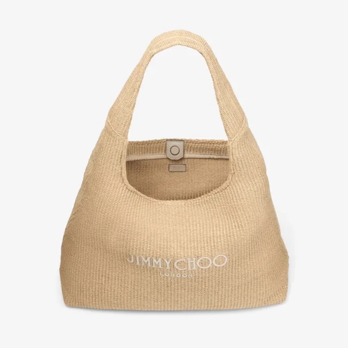 Beach Diamond Hobo Large Natural Raffia Shoulder Bag