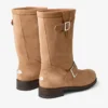 Biker Mid Toffee Velvet Suede Ankle Boots