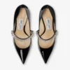 Bing Pump 65 Black Patent Leather Pumps with Crystals
