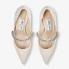 Bing Pump 65 Linen Patent Leather Pumps with Crystals
