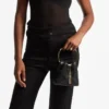 Bon Bon Black Mesh Bucket Bag