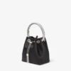 Bon Bon Black Satin Bag with Crystal Handle