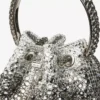 Bon Bon Black Satin Bag with Crystals