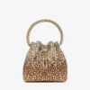 Bon Bon Bronze Satin Handbag with Degrade Crystals