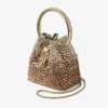 Bon Bon Bronze Satin Handbag with Degrade Crystals