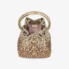 Bon Bon Bronze Satin Handbag with Degrade Crystals