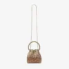 Bon Bon Bronze Satin Handbag with Degrade Crystals