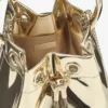 Bon Bon Gold Mirror Fabric Mini Bag with Metal Handle