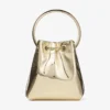 Bon Bon Gold Mirror Fabric Mini Bag with Metal Handle