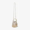 Bon Bon Gold Satin Bag with Crystals