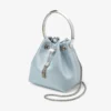 Bon Bon Ice Blue Satin Bucket Bag