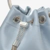 Bon Bon Ice Blue Satin Bucket Bag