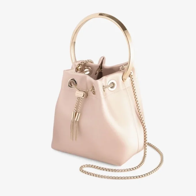 Bon Bon Macaron Satin Bag with Metal Handle