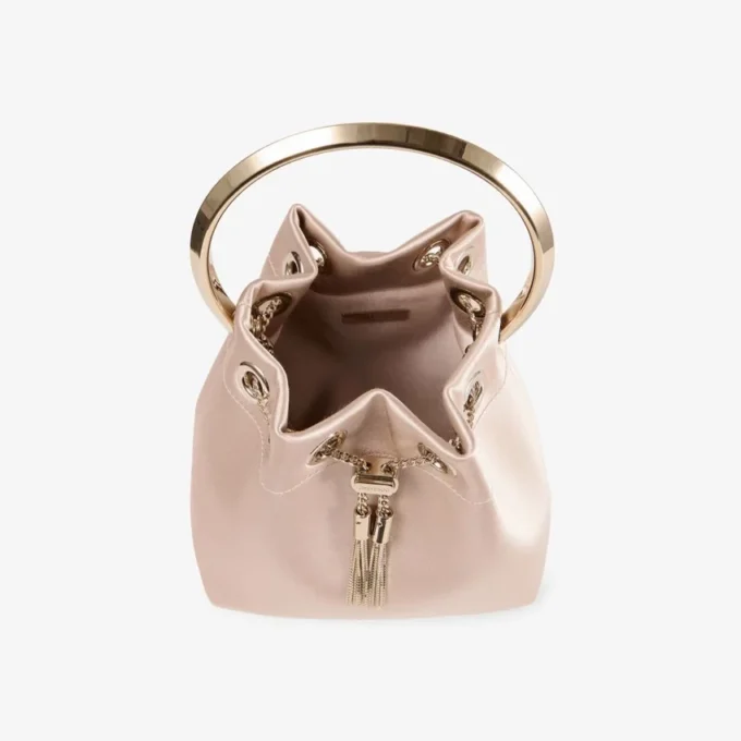 Bon Bon Macaron Satin Bag with Metal Handle