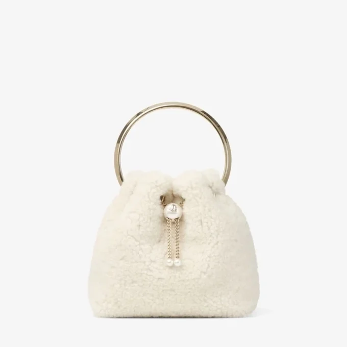 Bon Bon Natural Bucket Bag with Metal Handle