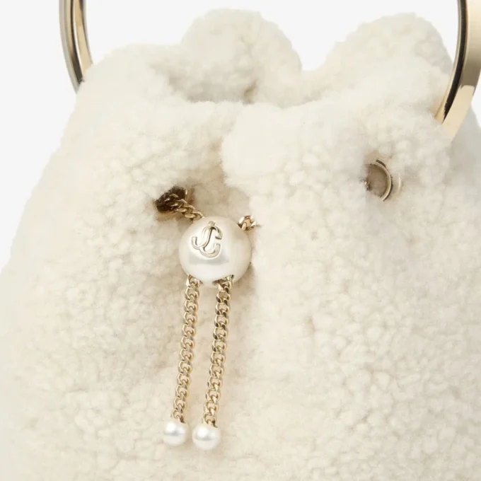 Bon Bon Natural Bucket Bag with Metal Handle